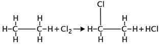C2H6 + Cl2 = CH3CH2Cl + HCl