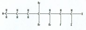 3,4,4-tribromo-2-fluoro-1,1-diiodoheptane 