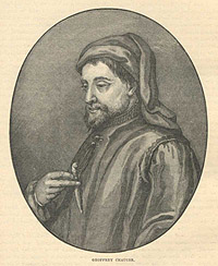 An illustration of Chaucer from Cassell's History of England, 1902