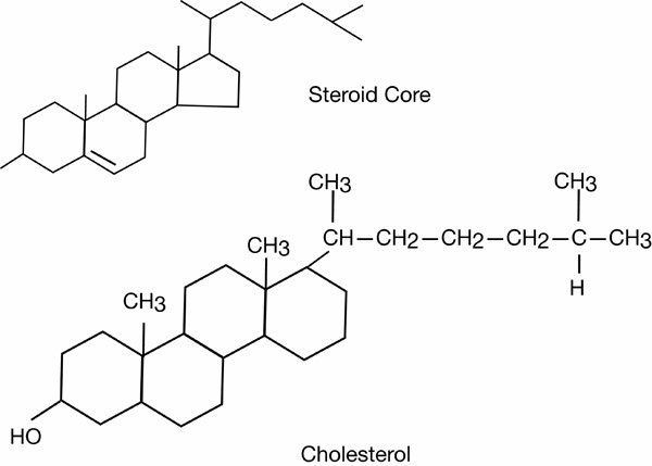 Steroid core and cholesterols