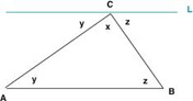 Transversal theorem for angles y and z 