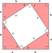 First step in Pythagorean proof