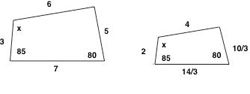 Two similar quadrilaterals