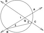 Circle with angles QCB and QBC