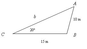 Triangle with angle 20