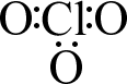 Image showing stage a of the Lewis structure for ClO3