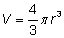 Formula for volume of a sphere