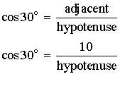 Solving for cosine