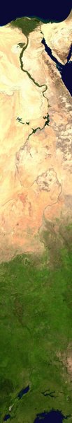 Satellite image of the Nile River